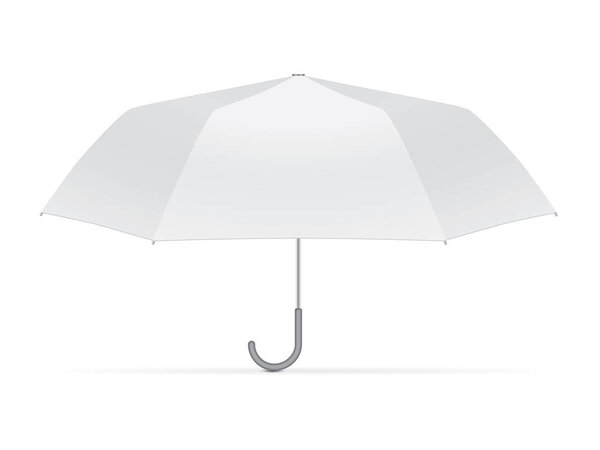 Umbrella for your design and logo. Easy to change colors. Mock up. Vector template
