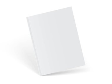 beyaz arkaplan üzerindeki beyaz dergi vektör oluşturur