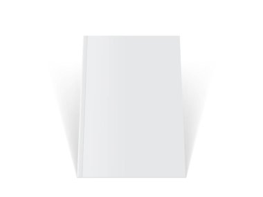 beyaz arkaplan üzerindeki beyaz dergi vektör oluşturur