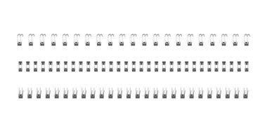 Bağlayıcı defter sayfaları için sarmal vektör kümesi 