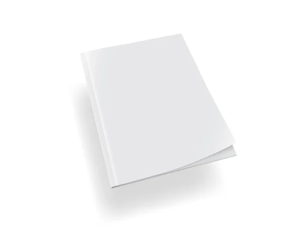 Rivista Bianca Sfondo Bianco Modello Vettoriale — Vettoriale Stock