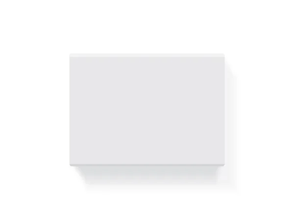 Téglalap alakú doboz fehér háttér felülnézetben — Stock Vector