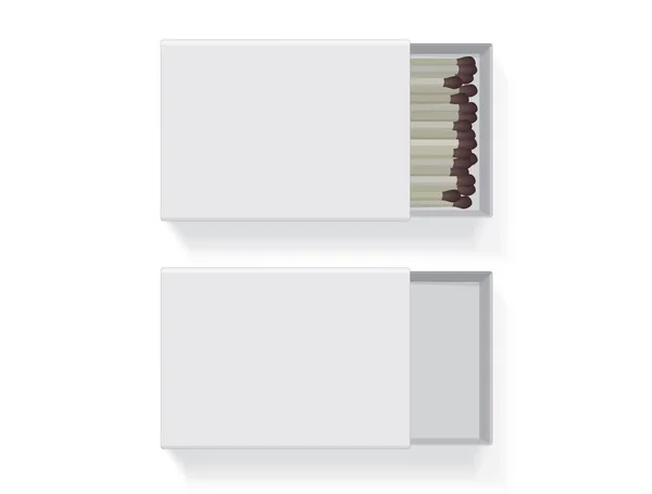 Caja de cerillas para su diseño y logotipo. Fácil de cambiar colores — Vector de stock