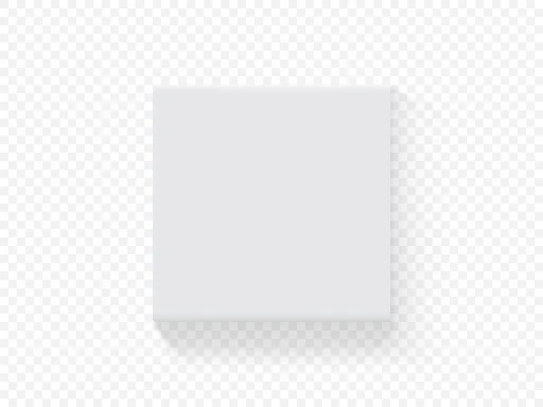 白い背景モックアップのベクトル紙の正方形の包装箱 — ストックベクタ