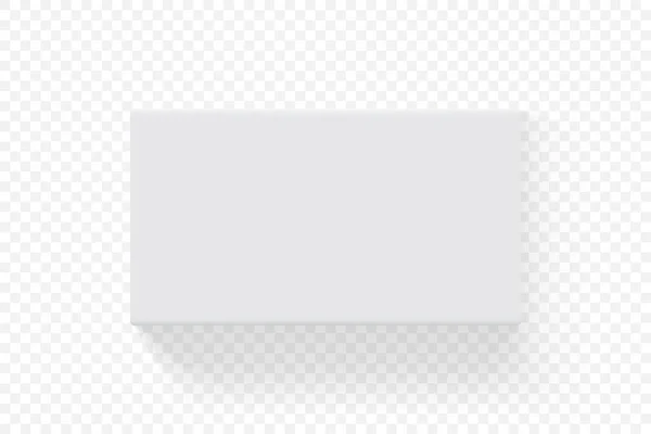 Caja Rectangular Sobre Fondo Blanco Vista Superior Simulan Vector — Vector de stock