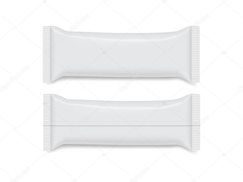 white paper packaging isolated on white background vector mock up