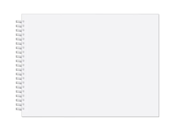 Cuaderno blanco sobre un fondo blanco simulan vector — Archivo Imágenes Vectoriales