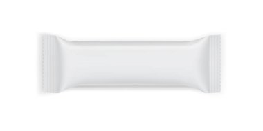 Beyaz arkaplan vektöründe izole edilmiş beyaz kağıt ambalajı