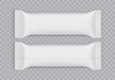 beyaz kağıt ambalajlama üst ve alt görünüm izole vektör modeli