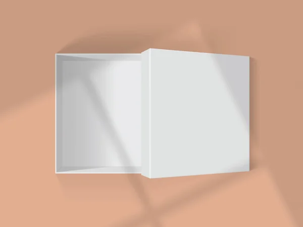 Beyaz Bir Kutunun Üzerindeki Pencerelerden Gelen Gölgeler Vektör Oluşturur — Stok Vektör