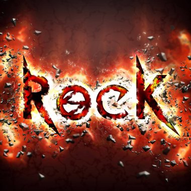 Parçalanmak uçan ile rock poster