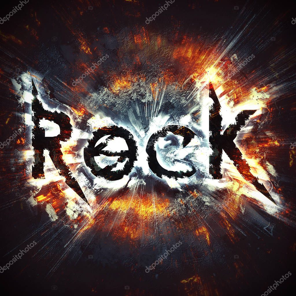 Exploding grange rock symbol.