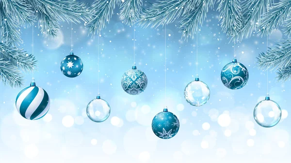 Noel arka plan çam dalları bir dekorasyon ile