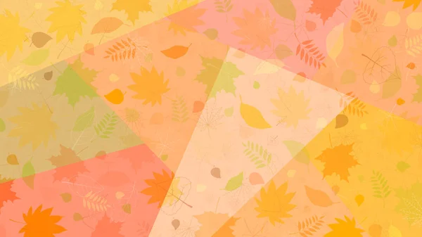 Autumn Decorative Background Fallen Leaves — Stock Vector
