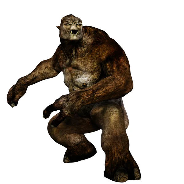 bir iri ve kaslı kötü kahverengi cüce. Sürpriz ve endişeyle baktı. O growls