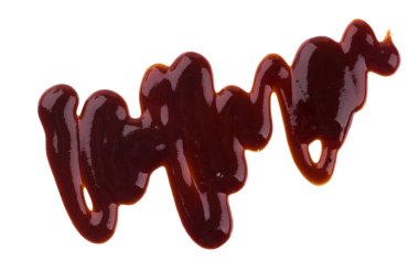 Beyaz arkaplanda izole edilmiş barbekü sosu