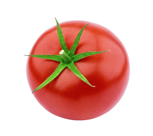 Un tomate aislado sobre fondo blanco — Foto de Stock
