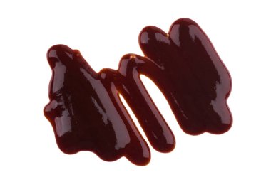 Beyaz arkaplanda izole edilmiş barbekü sosu