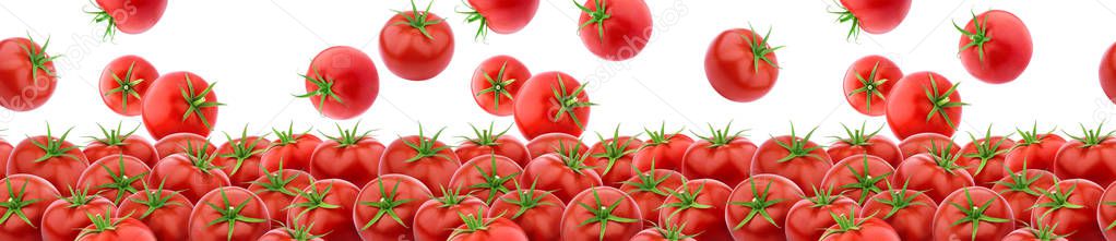 Seamless pattern with fresh tomatoes