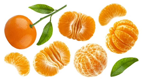 Мандарин або tangerine ізольовані на білому тлі — стокове фото