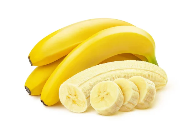 Ein Bündel Bananen isoliert auf weißem Hintergrund — Stockfoto