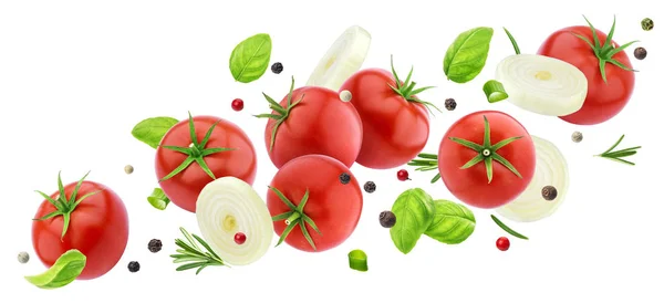 Fallande tomater sallad — Stockfoto