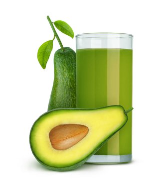 izole kırpma yolu ile beyaz arka plan üzerinde avokado