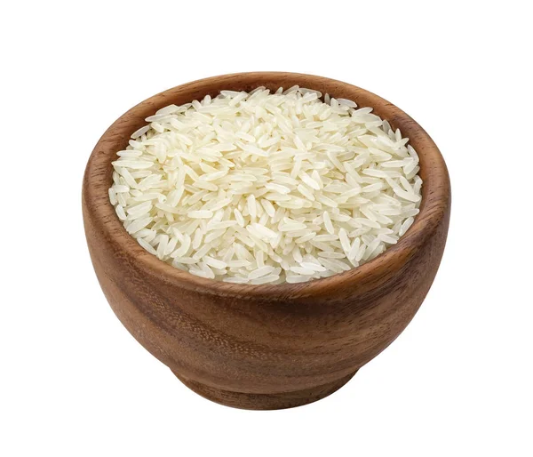 Kırpma yolu ile beyaz arka planda izole basmati pirinç — Stok fotoğraf