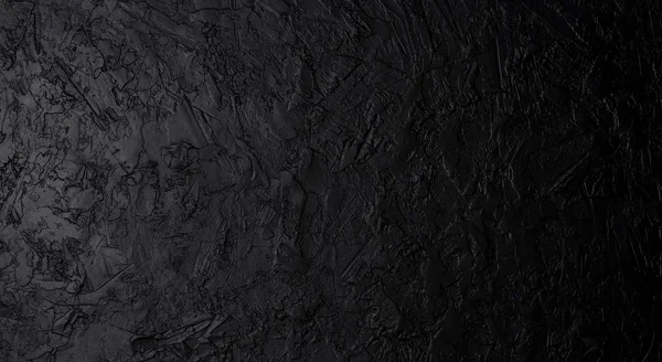 Black stone texture, dark slate background, top view — Stock Photo, Image