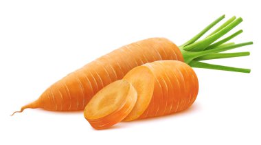 Carrot isolated on white background with clipping path