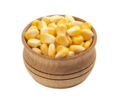 Taze mısır tohumları kırpma yolu ile beyaz arka plan üzerinde izole