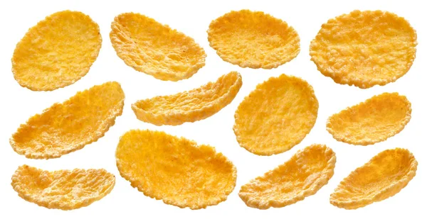 Cornflakes Isoliert Auf Weißem Hintergrund Mit Clipping Pfad Cornflakes Collection — Stockfoto