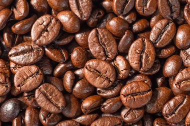 arka planını kahve çekirdekleri, üstten görünüm