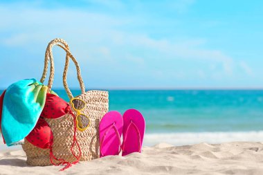 yaz kumları üzerinde plaj aksesuarları