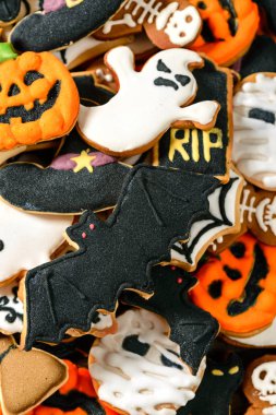 Cadılar Bayramı kurabiye yakın çekim