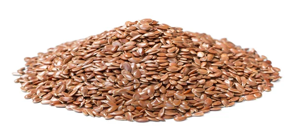 Dried Flaxseeds White — Stock Photo, Image