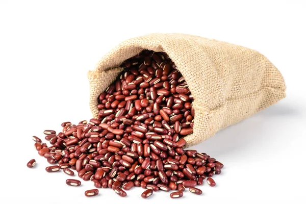 Red Kidney Beans Sack Isolated White Background — Stock Photo, Image