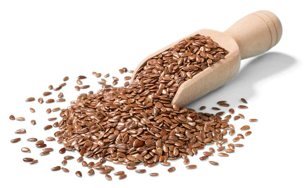 Råa Flaxseeds Vitt Stort Skärpedjup Tagna Med Tilt Shift Objektiv — Stockfoto