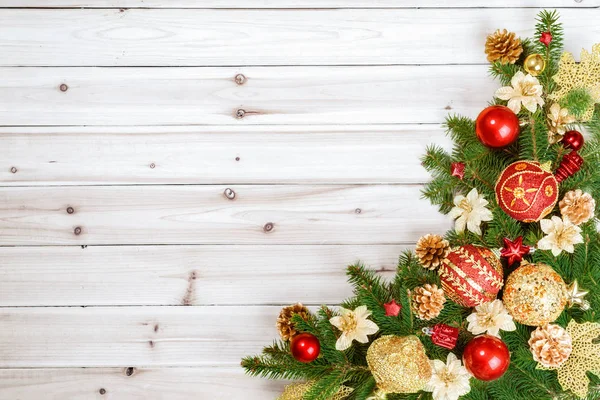 Tannenbaum Und Festliche Dekoration — Stockfoto