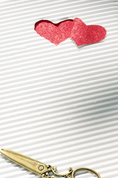 Κοπής Χαρτιού Σχήμα Καρδιάς — Φωτογραφία Αρχείου