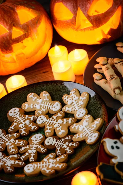 Homemade Halloween Cookies Festive Food — Stock Photo, Image