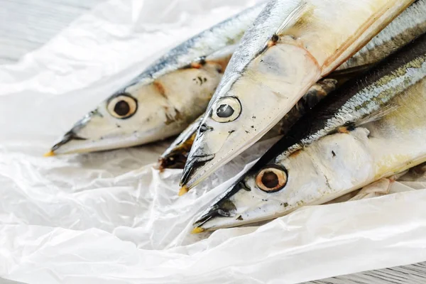 Taze Saury Balık Taze Deniz Ürünleri Kavramı Telifsiz Stok Imajlar