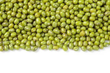 Ripe mung beans isolated on white background clipart