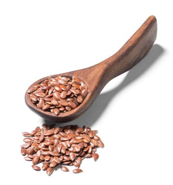 Beyaz, pişmemiş keten tohumu (büyük tilt shift lens ile çekilen alan derinliği,)