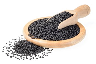 Ahşap plaka (büyük tilt shift lens ile çekilen alan derinliği, siyah susam)