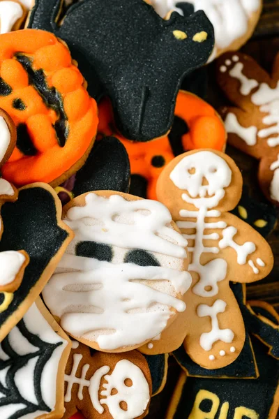 Zbliżenie Halloween Cookies — Zdjęcie stockowe