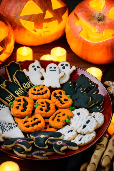 Homemade Halloween cookies, festive food