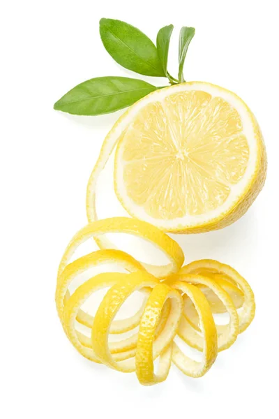 Frische Zitronenfrüchte Isoliert Auf Weißem Hintergrund — Stockfoto