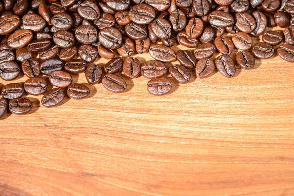 Roasted Coffee Beans Wooden Board — Stock Photo, Image