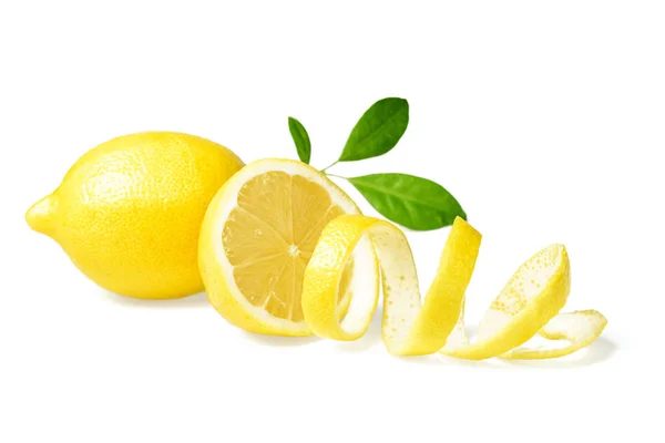 Frische Zitronenfrüchte Isoliert Auf Weißem Hintergrund — Stockfoto